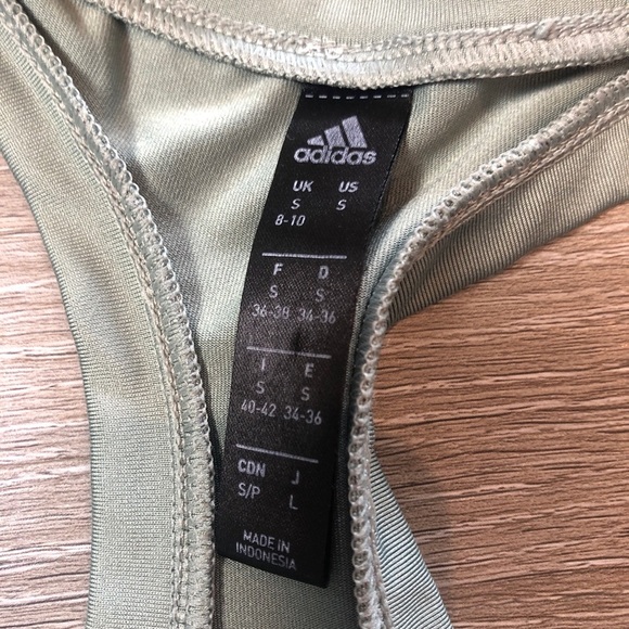Adidas Green Racerback Womens Athletic Tank Top Size Small - Picture 6 of 9